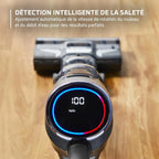 Rowenta X-Clean 4 Aspirateur Balai Laveur sans Fil, Aspiration et Lavage Puissant, Intelligent, Autonomie 50min, Autonettoyage GZ5036WO, Gris