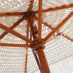 Sombrilla hecha de macramé BINIBECA para exterior ø210x229cm
