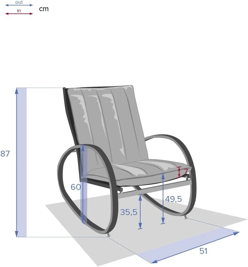 Hespéride - Fauteuil à Bascule Nevada Graphite
