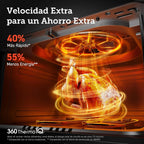 COSORI Freidora Inteligente Sin Aceite 6.4L, Freidora de Aire con Doble Calentamiento, Sin Revolver ni Precalentar, con Recetas en Español y 12 Programas, Gris Oscuro, Modelo CAF-P583S