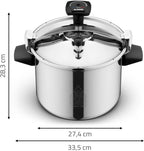 SEB Cocotte-minute 9L, 7 à 10 personnes, Induction, Cuisson plus rapide saine, Fabrication française, Garantie 10ans, Éco-conçue, Système de sécurité, Livre recettes, Authentique Eco-Design P0534900