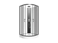 Cabine Douche Quart - Blanc/Noir
