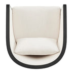 Tillman Linen Accent Arm Chair with Rattan