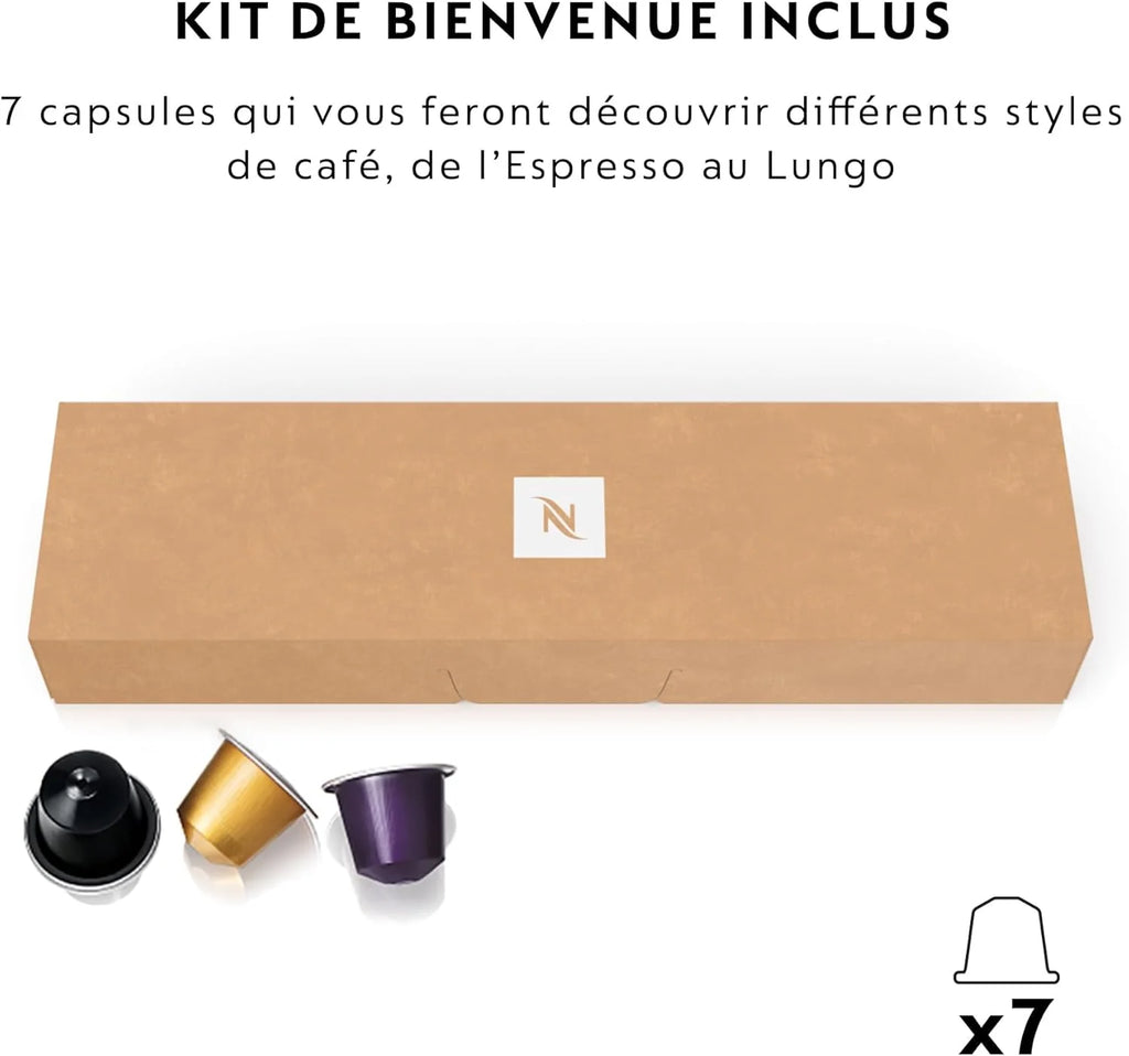 De'Longhi Nespresso CitiZ EN167.W, Machine à Café en Capsules, Machine à Café pour une Tasse, Design Compact, Pression 19 Bar, 2 Tailles de Tasses, Ensemble de Bienvenue Inclus, Blanc