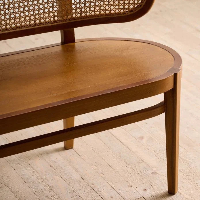 Musk Teak Rattan Bench