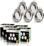 LampesEcoEnergie Lot de 50 spot led encastrable orientable alu brossé avec ampoule gu10 230v eq. 50w