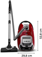 Rowenta Silence Force Effitech Aspirateur avec Sac, Basse Conso, Silencieux 57 DB(A), Filtration Haute efficacité, Rayon d'action 12 m, 4,5L RO7474EA, Rouge Tanin