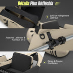 GYMAX Bateau Pêche Gonflable Portable, avec Pagaie, Règle à Poisson, Porte-Canne, Palmes, Pompe, Poches de Rangement, Tansport Pratique avec Bandoulières