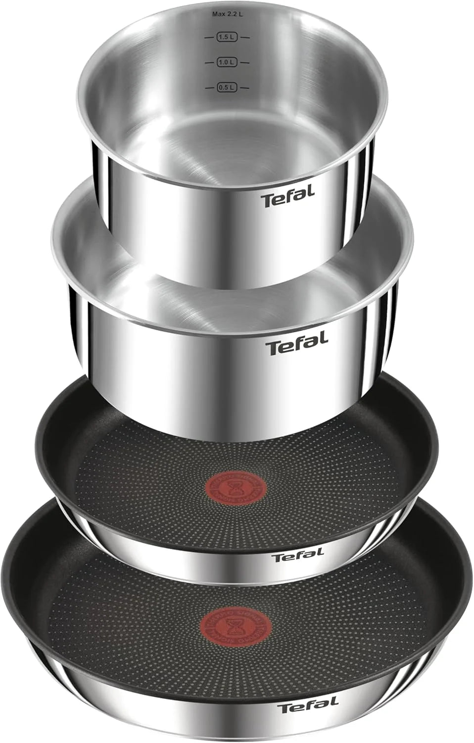 Tefal Ingenio Emotion Set of 3 Frying Pans 22/24/28 cm + 3 Saucepans 16/18/20 cm + Stew Pot 24 cm + Wok 26 cm + 12 Accessories | Induction Safe, Non-Stick, Dishwasher and Oven Safe