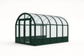 Serre Tunnel Arqué Aluminium Verre Trempé 300x200x250cm