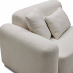 Nismaaya Pascal Modular Sofa Ivory White 3 Seater with Ottoman