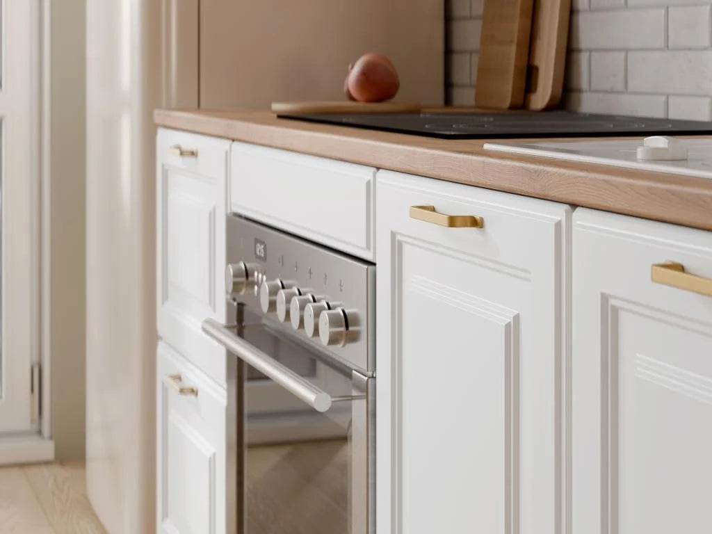 Vente-unique - Cuisine compléte - avec Plan de Travail 200 cm - Blanc et Naturel - CELOMIA