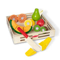 Melissa & Doug Set de Cortar Frutas – Accesorio de Cocina de Juguete de Madera, Multicolor