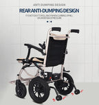 Fauteuil Roulant Electrique Pliable Ultra Leger, Fauteuil Roulant Autopropulsé À Double Fonction Compact Mobility Aid Wheelchairs pour Personnes Âgées Handicapées Mobility Vehicles