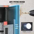 VEVOR Armoire à 5 fusils, coffre-fort pour fusils avec serrure et clavier numérique, rangement pour fusils avec casier de rangement intégré, étagère amovible pour arme longue et pistolet domestiques