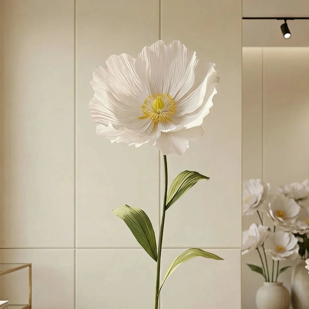 Flor gigante de papel crepé de 60 cm, accesorio de decoración floral