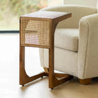 Helen Teak Wood & Rattan Side Table