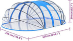vidaXL Dôme de Piscine Ovale Couverture de Piscine Pavillon de Piscine Tente de Piscine Jardin Extérieur Arrière-Cour 620x410x210 cm
