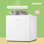COMFEE' RCU40WH2(E) 31L Mini Congélateur, Porte Réversible, 4 Étoiles, Silencieux, pratique dans le Bureau, l'Hôtel et la Maison, Blanc