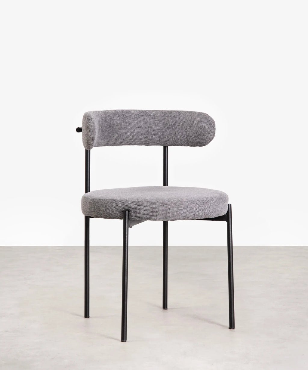 Silla de Comedor en Tela y Metal Alexia