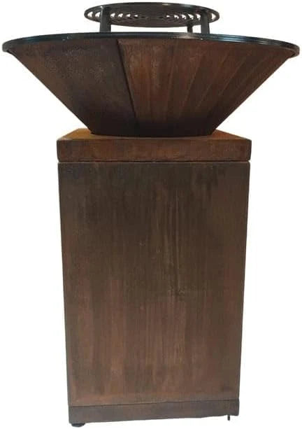 Brasero Acier corten Rond - 75 cm, 12 Personnes, Jardin et extérieur/Barbecues et planchas/Braseros