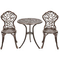 3 Pieces Outdoor Bistro Set Patio Furniture Set Table and Chairs Set