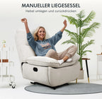 FLEXISPOT XC6 Sillón Relax, Sófa Giratorio con Función Balancín, Sillon TV con Respaldo Ajustable, Silla Reclinable para Dormitorio, Salón y Cine en Casa (Beige)