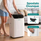 SereneLife Climatiseur Portable 14 000 BTU 4 en 1 – Clim Mobile Silencieuse avec Évacuation, Contrôle APP, Refroidissement, Chauffage, Déshumidificateur, Ventilation et Kit Fenêtre, jusqu’à 32 m²