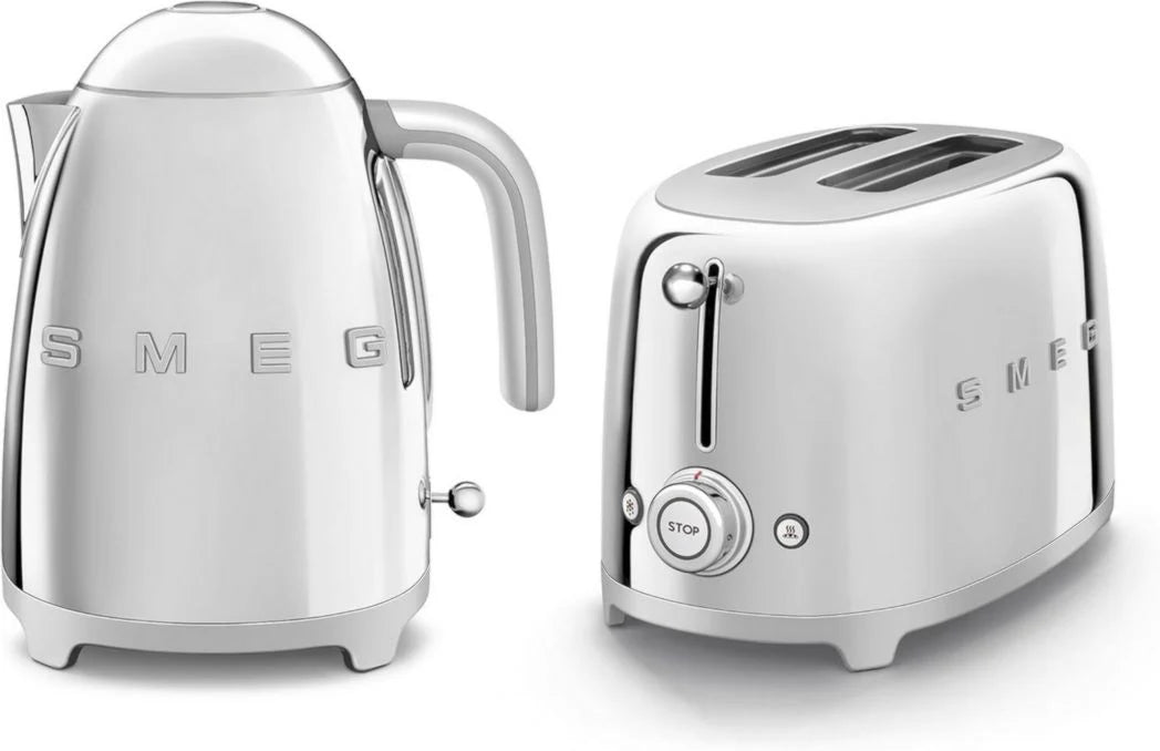 Smeg KFL03SSUK et TSF01SSUK – Bouilloire chromée et grille-pain deux tranches – Modèle Kettle 2017