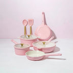 Paris Hilton Cast Aluminum Cookware Set, Pink