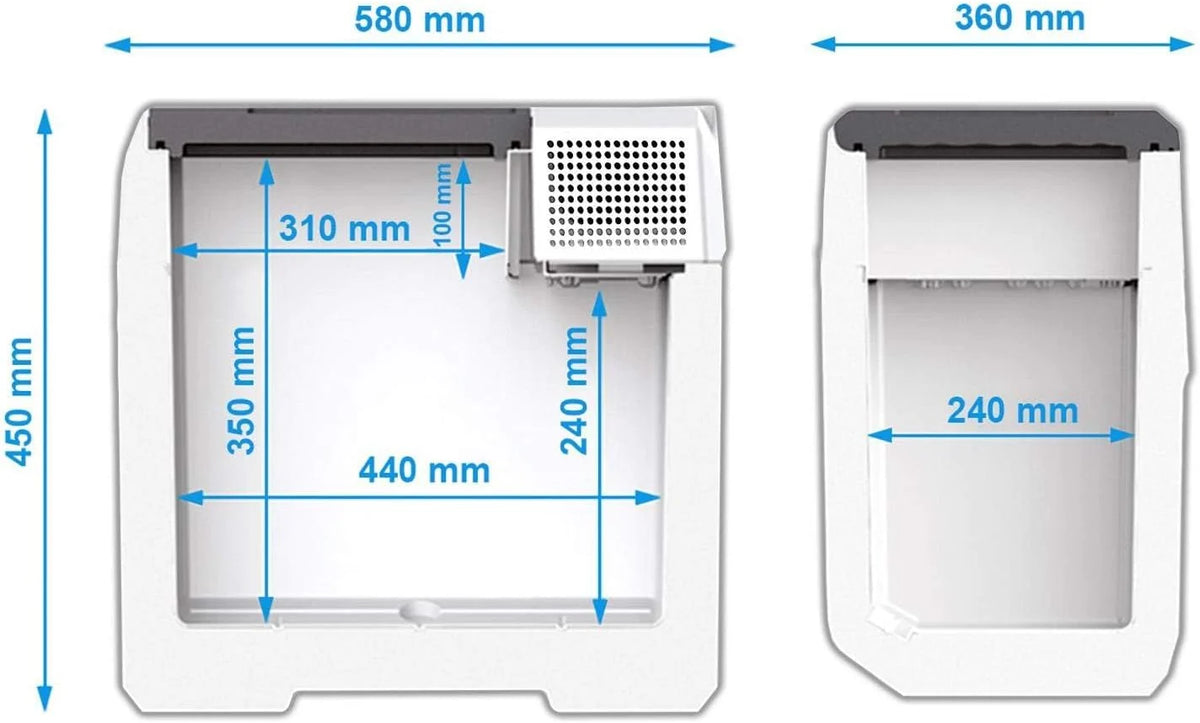 Dometic MOBICOOL FR40 ACDC Glacière Compression Environ 12V/ 24V et 230 V, 38 L
