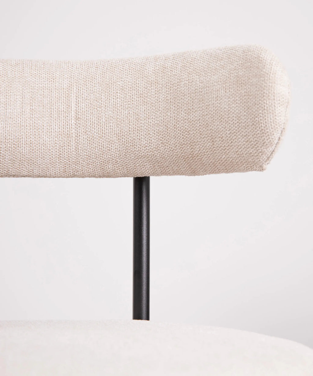 Silla de Comedor en Tela y Metal Alexia