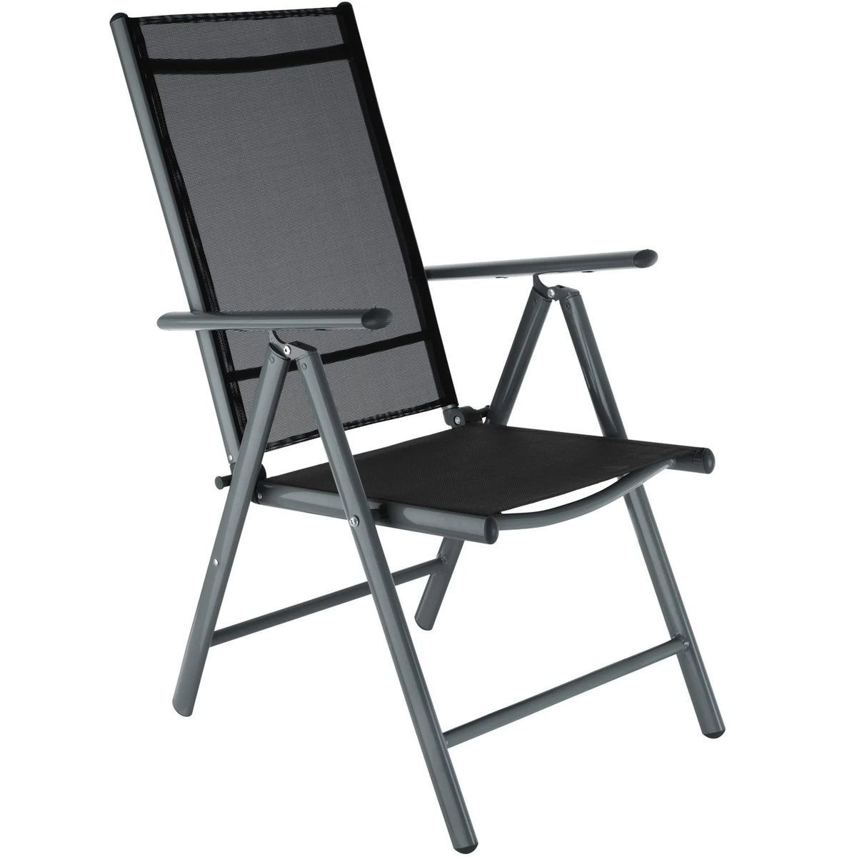 Conjunto De Sillas De Aluminio 8+1 - Gris Oscuro
