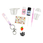 Bag Charm Kit Strawberry Bubble Tea