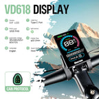 BAFANG 500W 36V BBS02B Kit de Conversion pour Vélo Électrique avec 20Ah Batterie et VD618 Afficheur, Moteur Central G340 pour Vélos de Montagne avec Boîtier de Pédalier BB68mm