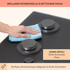 Klarstein Table de Cuisson à Gaz, Plaque de Cuisson Gaz à 5 Brûleurs, Table de Cuisson Encastrable à 5 Feux de 10400W, Cuisiniere Gaz, Gaziniere Gaz avec Brûleurs en Acier Inoxydable, Cuisinières GPL