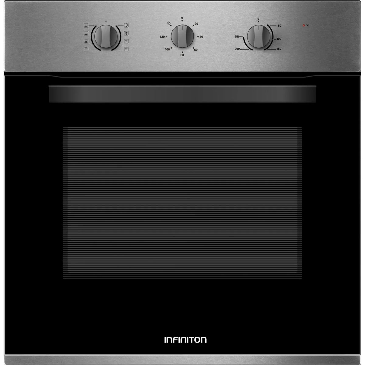 Conjunto Horno Multifunción y Placa Vitrocerámica Infiniton HV-CB65H30, 8 Funciones de Cocción y 3 Zonas de Cocción, Eficiencia A - Inox