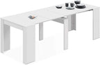 Mobelcenter - Mesa de Comedor Consola Extensible, Mesa para Salón recibidor o Cocina, Mesa Fuelle Extensible, Color Cemento (1127)
