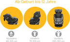 OSANN - Siège auto bébé/enfant One360 Rotatif 360° Isofix - 40-150 cm - 0 à 12 ans - Groupe 1/2/3 - Gris, Hauteurs 14 positions, Dos/Face à la route, Supports magnétiques pour sangles d'épaules
