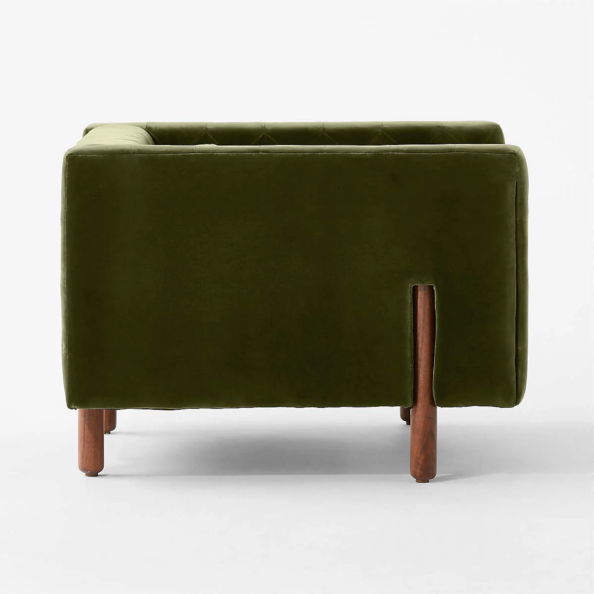 Akuna 1 Seater Teak Wood Fabric Sofa