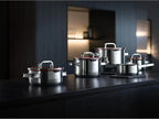 WMF Function 4 - Batería de Cocina 5 Piezas, Acero Inoxidable Apto para Inducción, 1 cacerola baja de 20 cm, 3 cacerolas altas de 16 cm, 20 cm y 24 cm con tapa, 1 cazo 16 cm