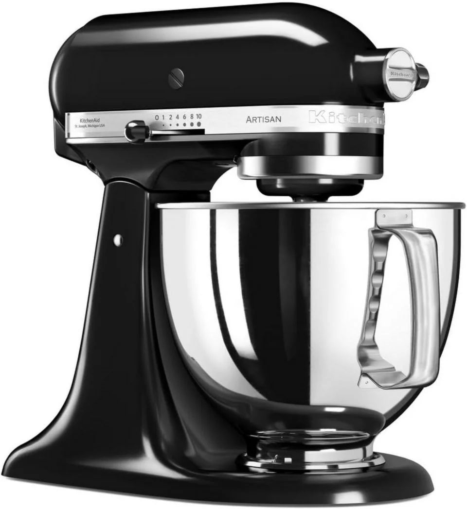 Robot pâtissier multifonction KitchenAid Artisan à tête inclinable avec 4 accessoires et bol de 4,8 L | Crème