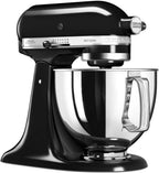 Robot pâtissier multifonction KitchenAid Artisan à tête inclinable avec 4 accessoires et bol de 4,8 L | Crème