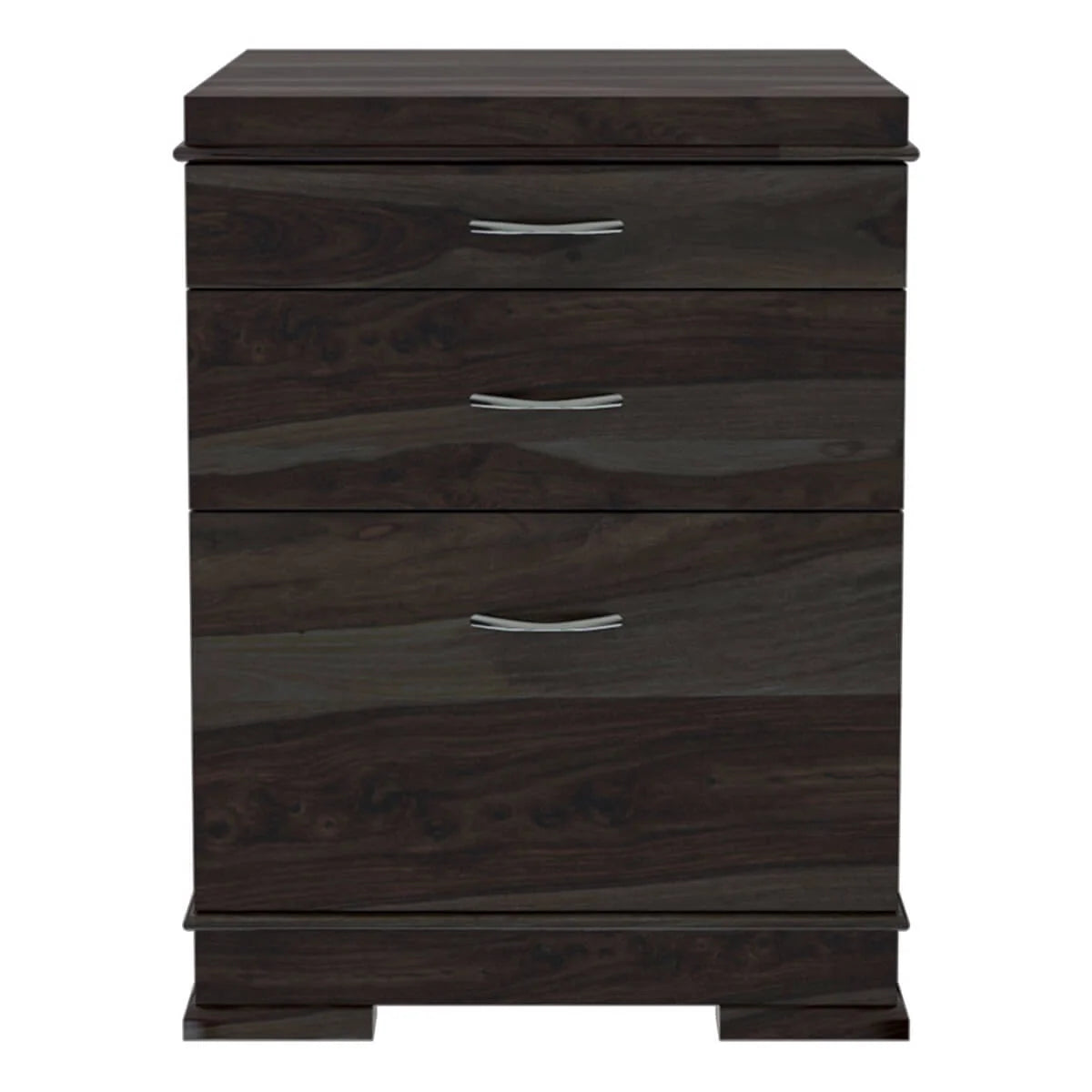 Nismaaya Acelin Modern Solid Wood 3 Drawer File Cabinet
