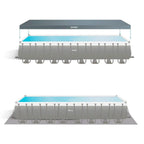 Piscina Desmontable Tubular Rectangular Pvc 975x488x132 Cm Gris Oscuro Intex Con Depuradora