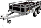 Tema Wood Remorque Double essieux basculante Caisse contreplaqué châssis Acier 263x125 cm