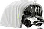 Abri De Voiture Semi-Automatique en Acier Inoxydable, Abri Voiture Exterieur Pliable, Garage Mobile Exterieur, L 5,5m x W 2.5 x H 2.3m / L 5,9m x W 2,7 x H 2,45 m (Gris) (5.9 x 2.7 x 2.45m)
