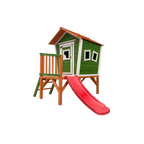 Casita De Madera Infantil Diversity Verde - Casita De Madera Para Niños Ideal Para Exterior O Interior Con Certificado Fsc®
