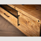Iron Industrial Style Large Mango Wood Sideboard TV Unit