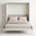 Lit escamotable MDF Blanc avec Matelas 200x160cm